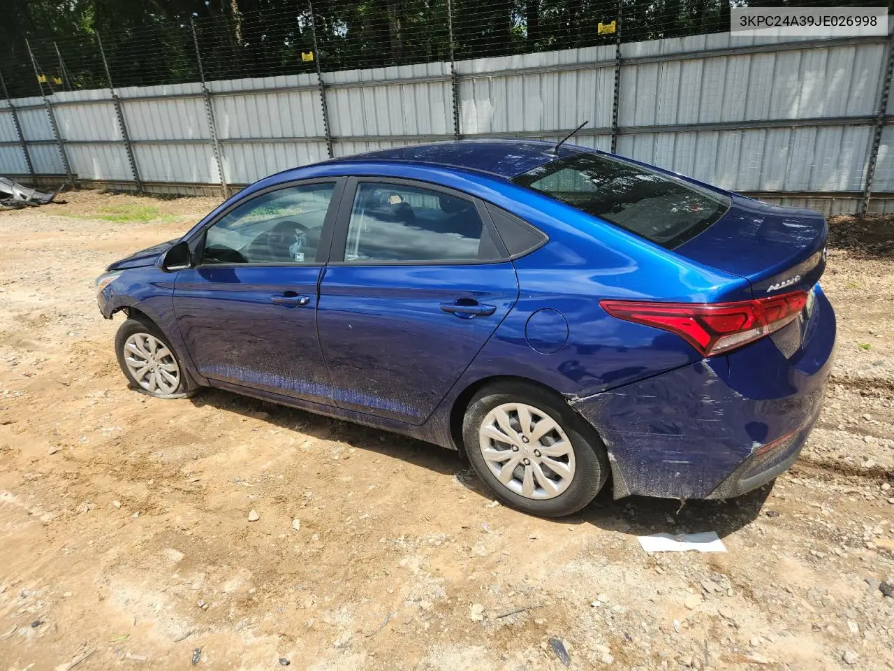 2018 Hyundai Accent Se VIN: 3KPC24A39JE026998 Lot: 62899145