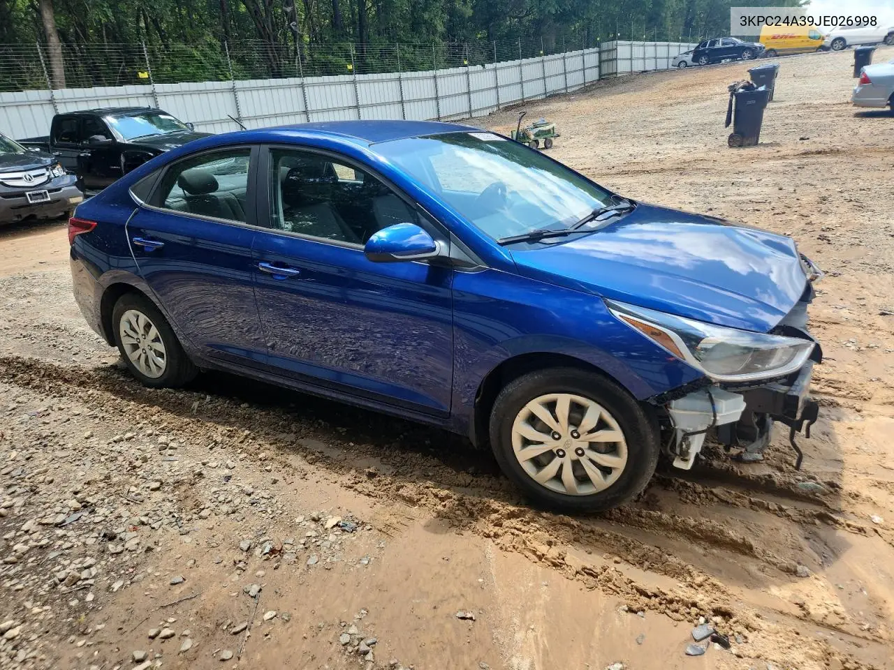 2018 Hyundai Accent Se VIN: 3KPC24A39JE026998 Lot: 62899145