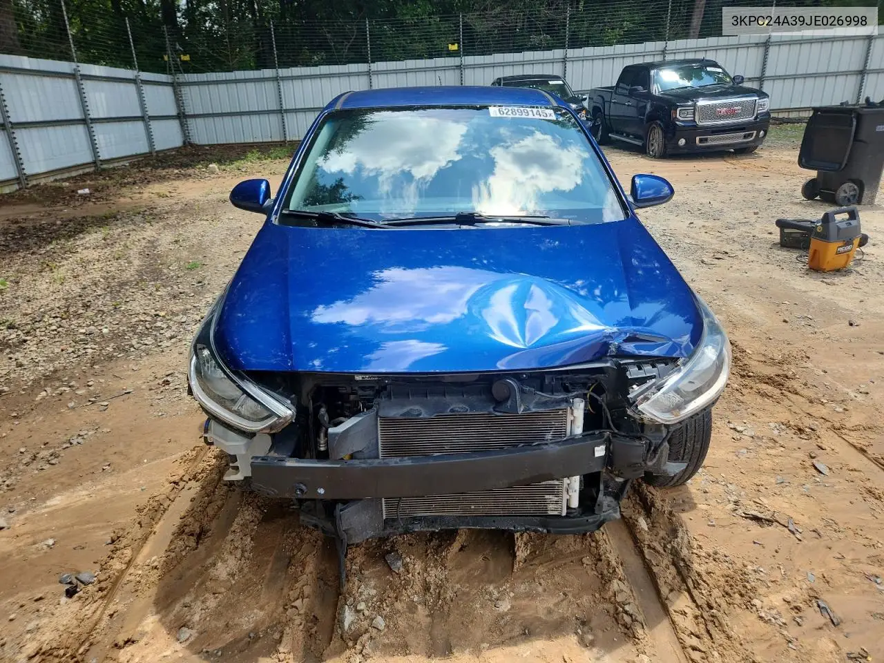2018 Hyundai Accent Se VIN: 3KPC24A39JE026998 Lot: 62899145