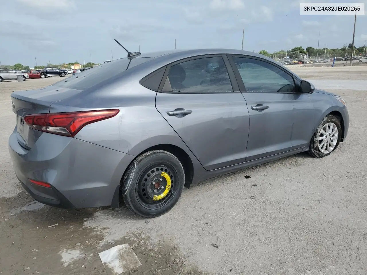 2018 Hyundai Accent Se VIN: 3KPC24A32JE020265 Lot: 62937785