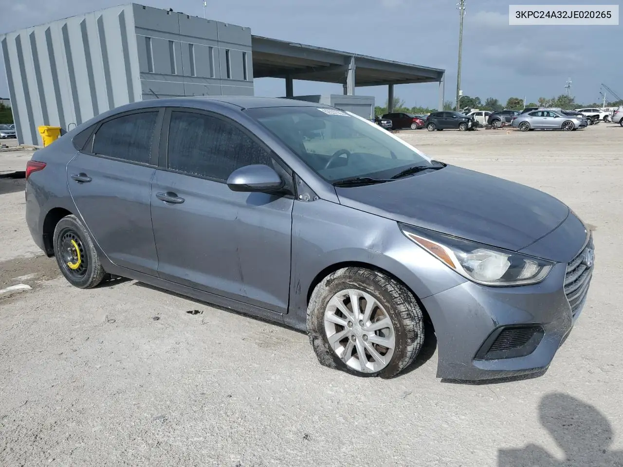 2018 Hyundai Accent Se VIN: 3KPC24A32JE020265 Lot: 62937785