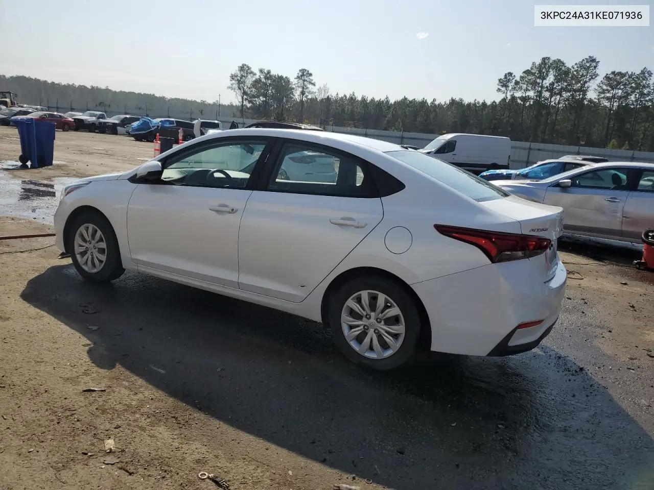 2019 Hyundai Accent Se VIN: 3KPC24A31KE071936 Lot: 43741605