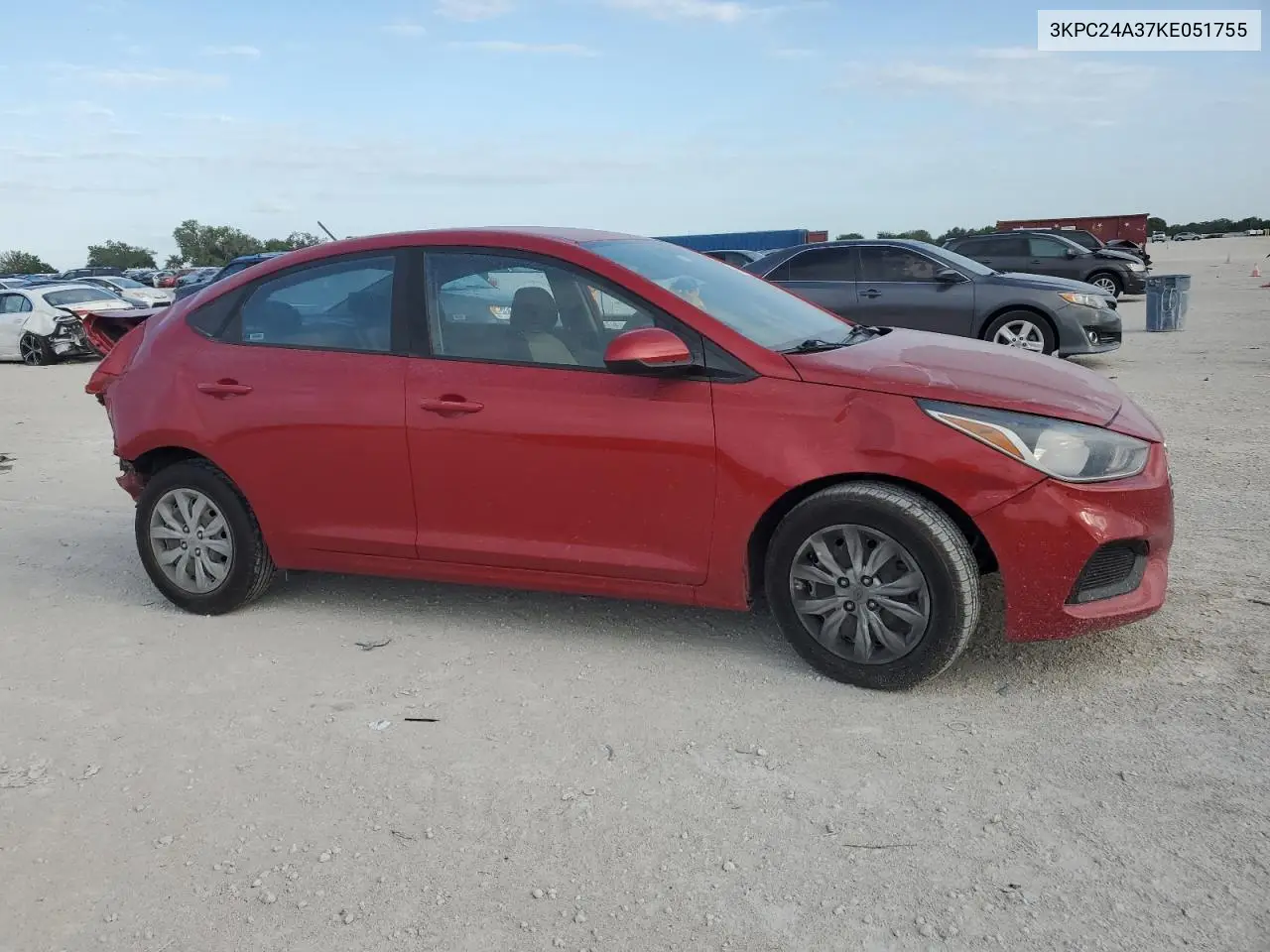 2019 Hyundai Accent Se VIN: 3KPC24A37KE051755 Lot: 49048425