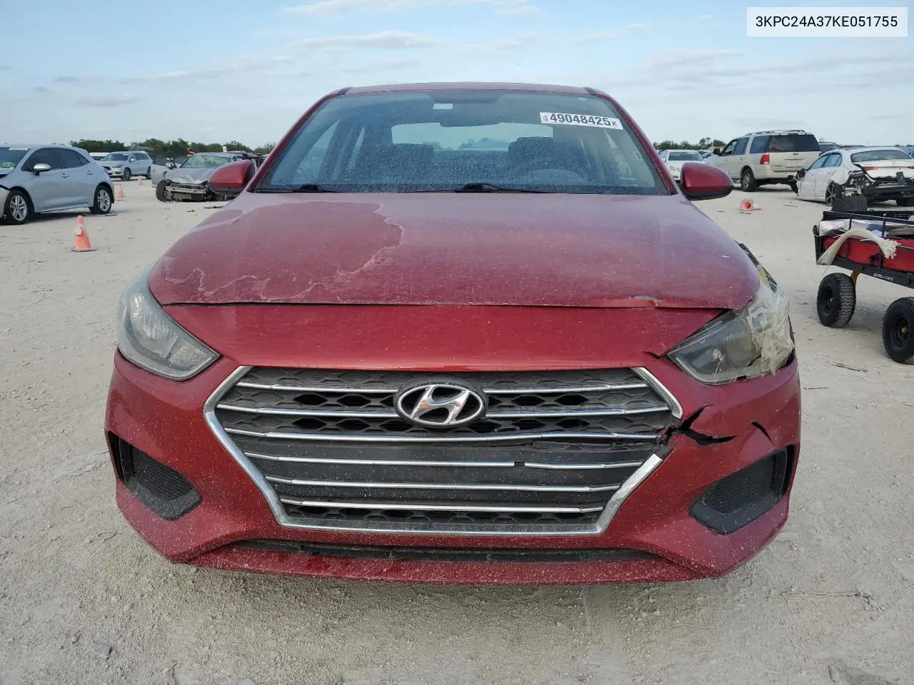 2019 Hyundai Accent Se VIN: 3KPC24A37KE051755 Lot: 49048425