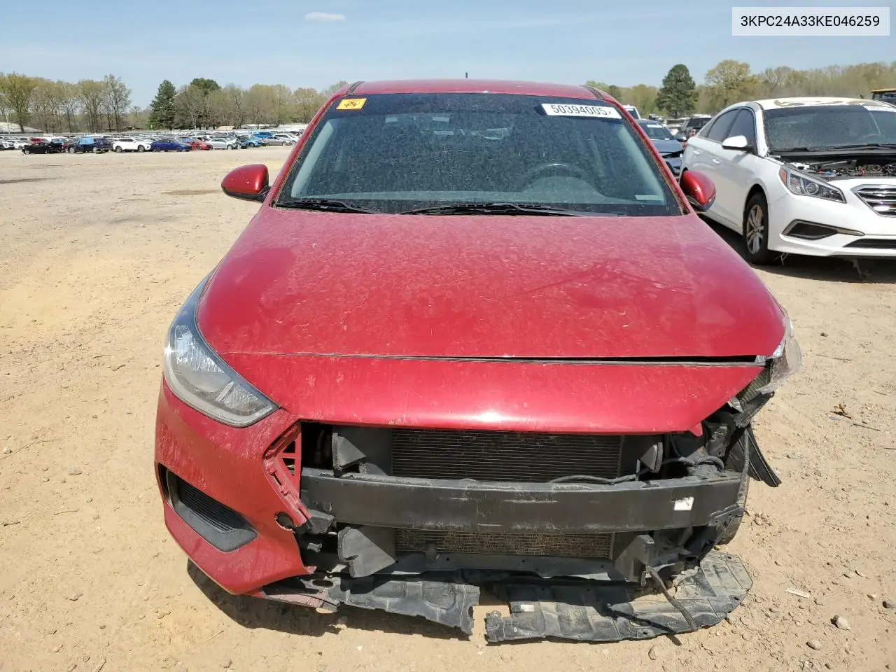 2019 Hyundai Accent Se VIN: 3KPC24A33KE046259 Lot: 50394005