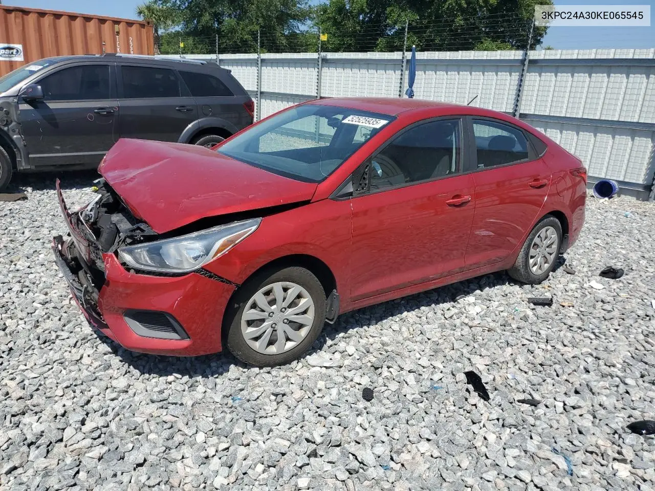 2019 Hyundai Accent Se VIN: 3KPC24A30KE065545 Lot: 52525935
