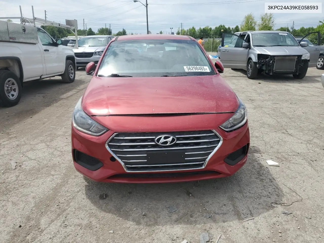 2019 Hyundai Accent Se VIN: 3KPC24A39KE058593 Lot: 56298465
