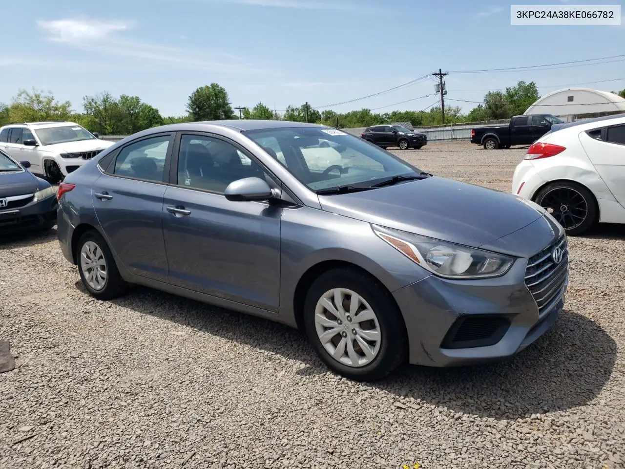 2019 Hyundai Accent Se VIN: 3KPC24A38KE066782 Lot: 56849355