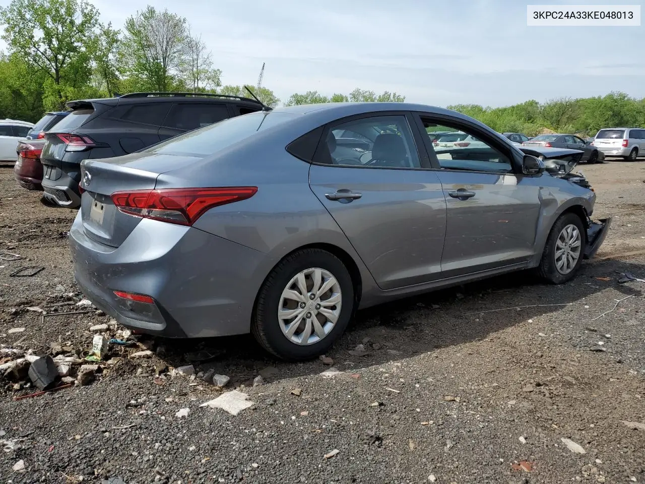 2019 Hyundai Accent Se VIN: 3KPC24A33KE048013 Lot: 56878705