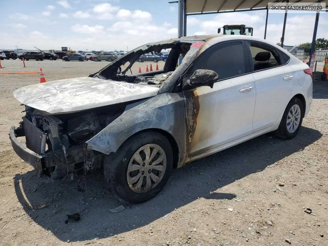 2019 Hyundai Accent Se VIN: 3KPC24A30KE070020 Lot: 58213295