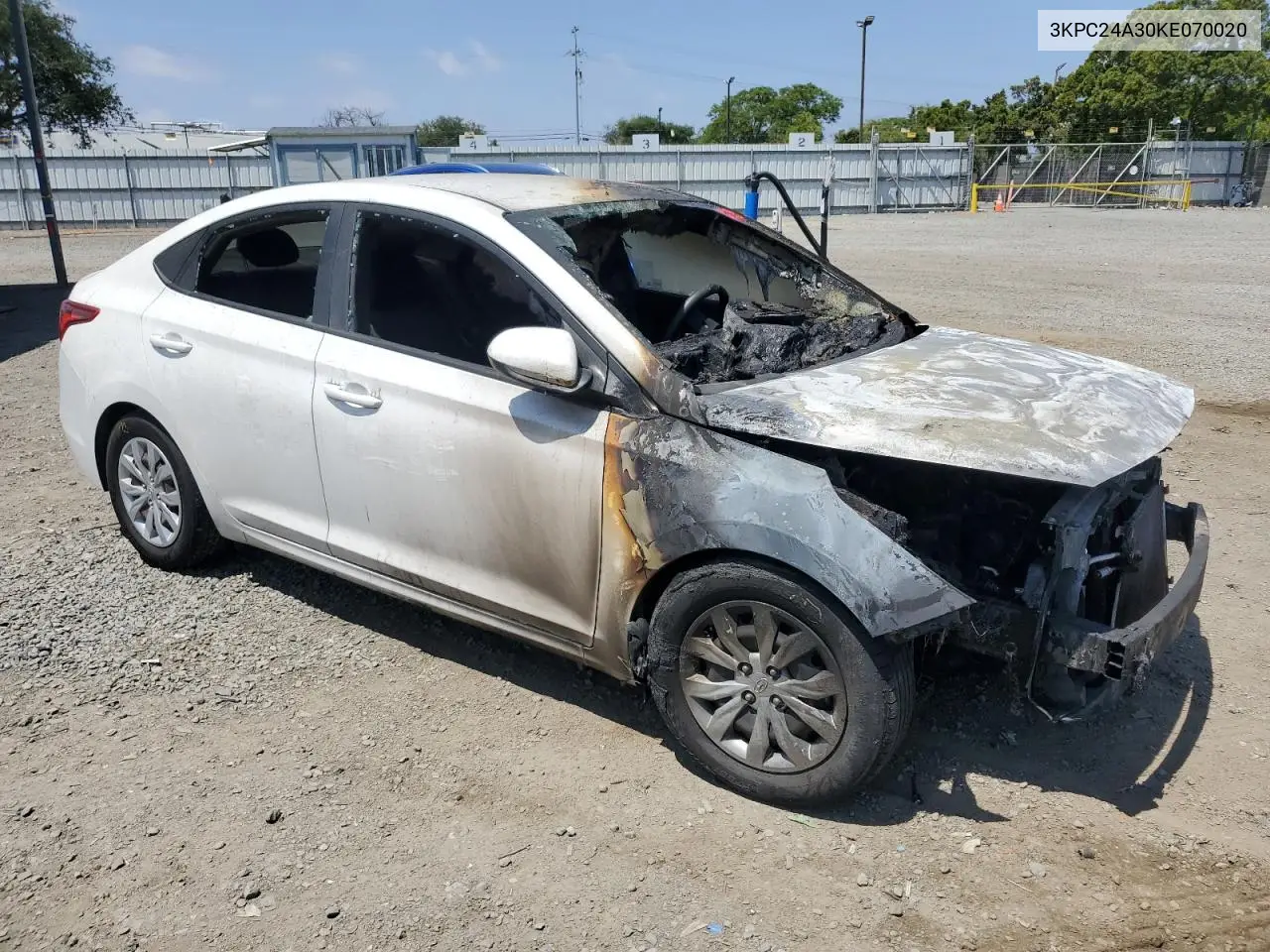 2019 Hyundai Accent Se VIN: 3KPC24A30KE070020 Lot: 58213295
