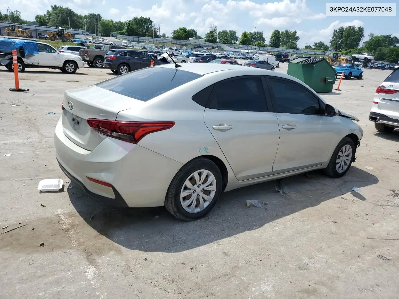 2019 Hyundai Accent Se VIN: 3KPC24A32KE077048 Lot: 61851215
