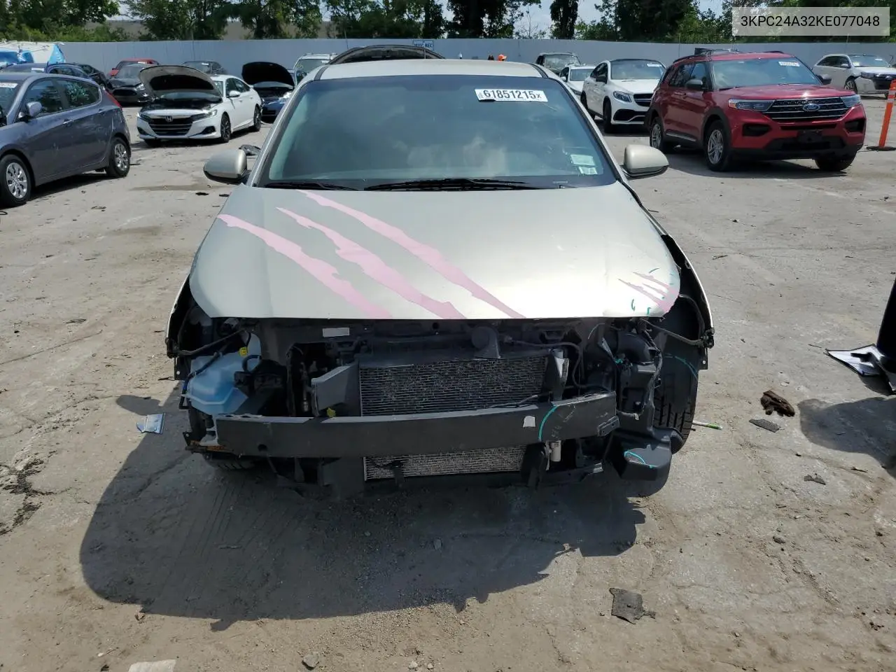 2019 Hyundai Accent Se VIN: 3KPC24A32KE077048 Lot: 61851215