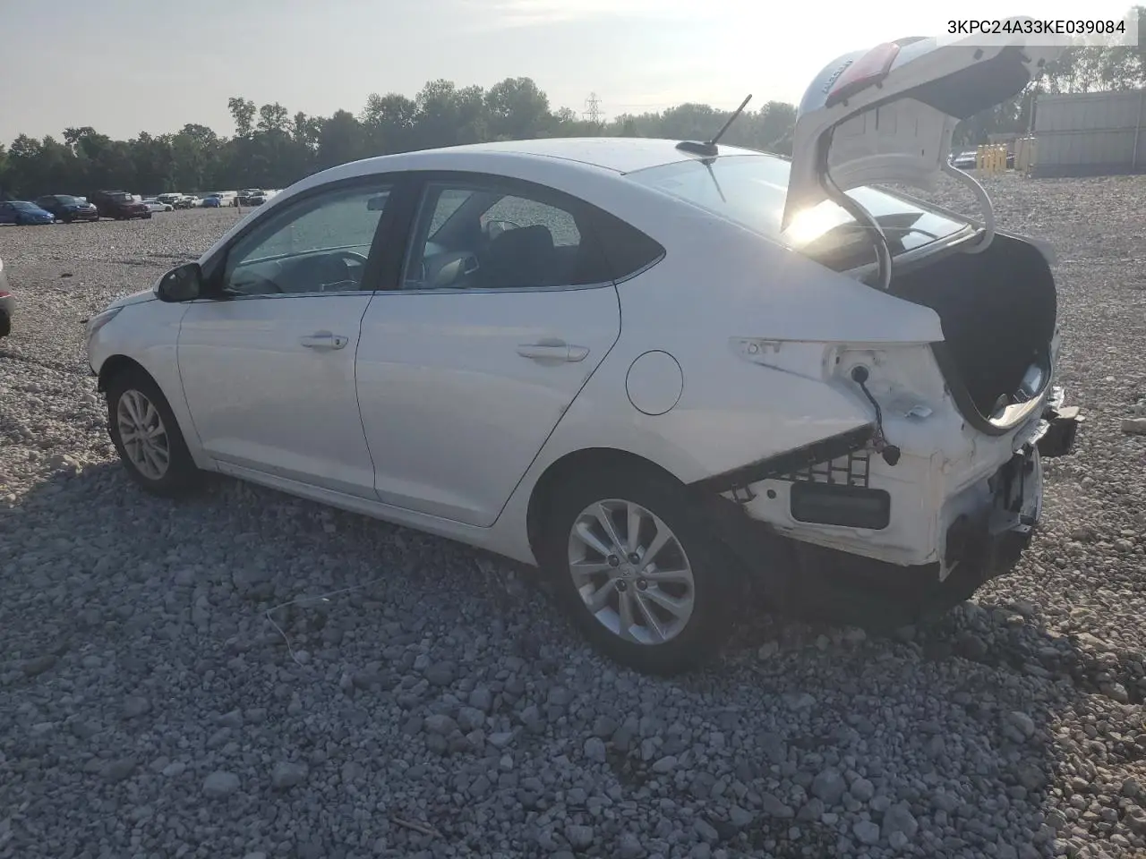 2019 Hyundai Accent Se VIN: 3KPC24A33KE039084 Lot: 61950025