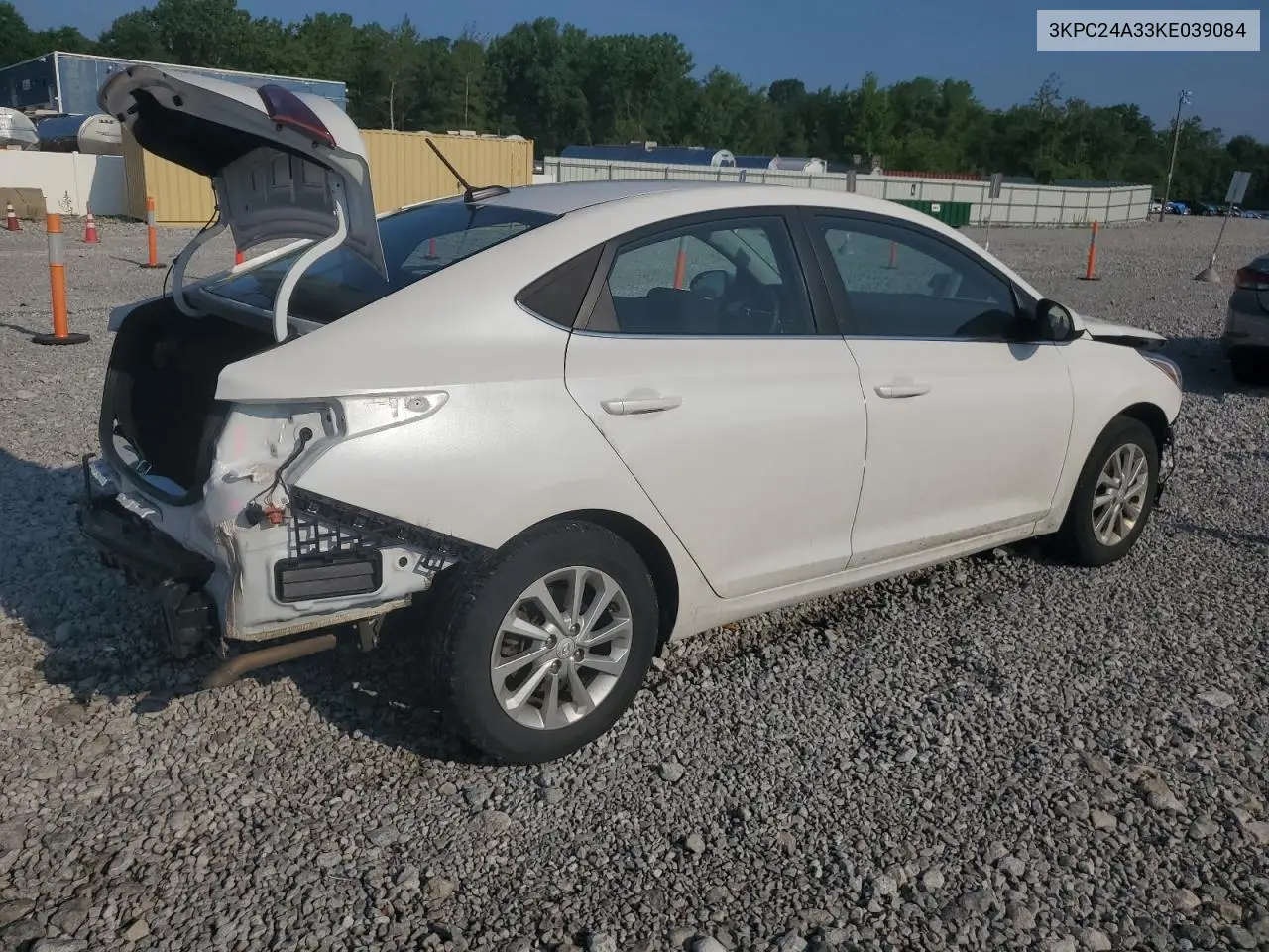 2019 Hyundai Accent Se VIN: 3KPC24A33KE039084 Lot: 61950025