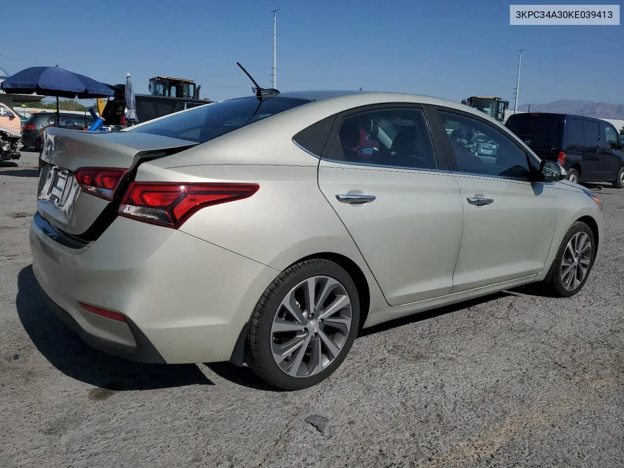 2019 Hyundai Accent Limited VIN: 3KPC34A30KE039413 Lot: 61960915