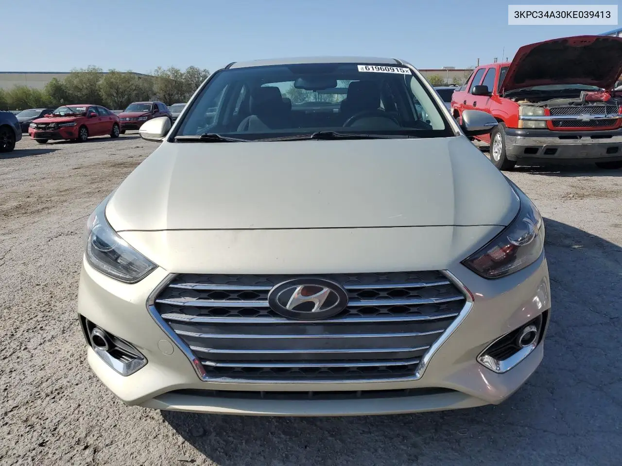 2019 Hyundai Accent Limited VIN: 3KPC34A30KE039413 Lot: 61960915