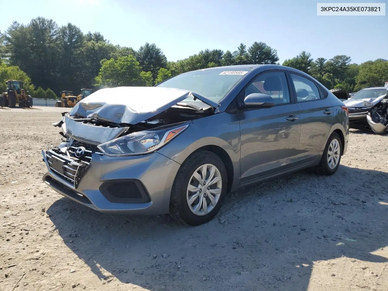 2019 Hyundai Accent Se VIN: 3KPC24A35KE073821 Lot: 62190585