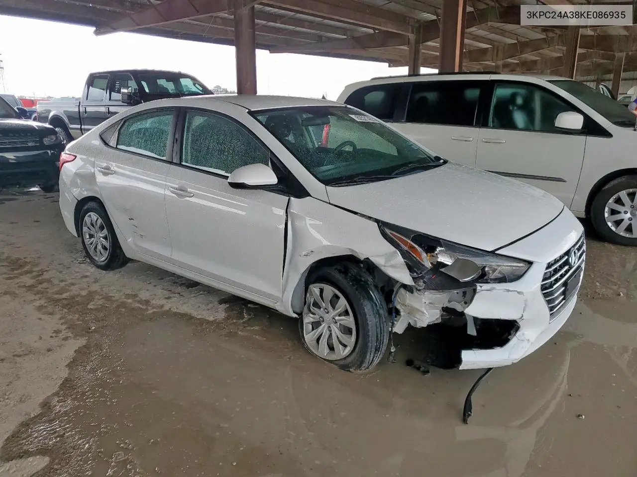 2019 Hyundai Accent Se VIN: 3KPC24A38KE086935 Lot: 62521455