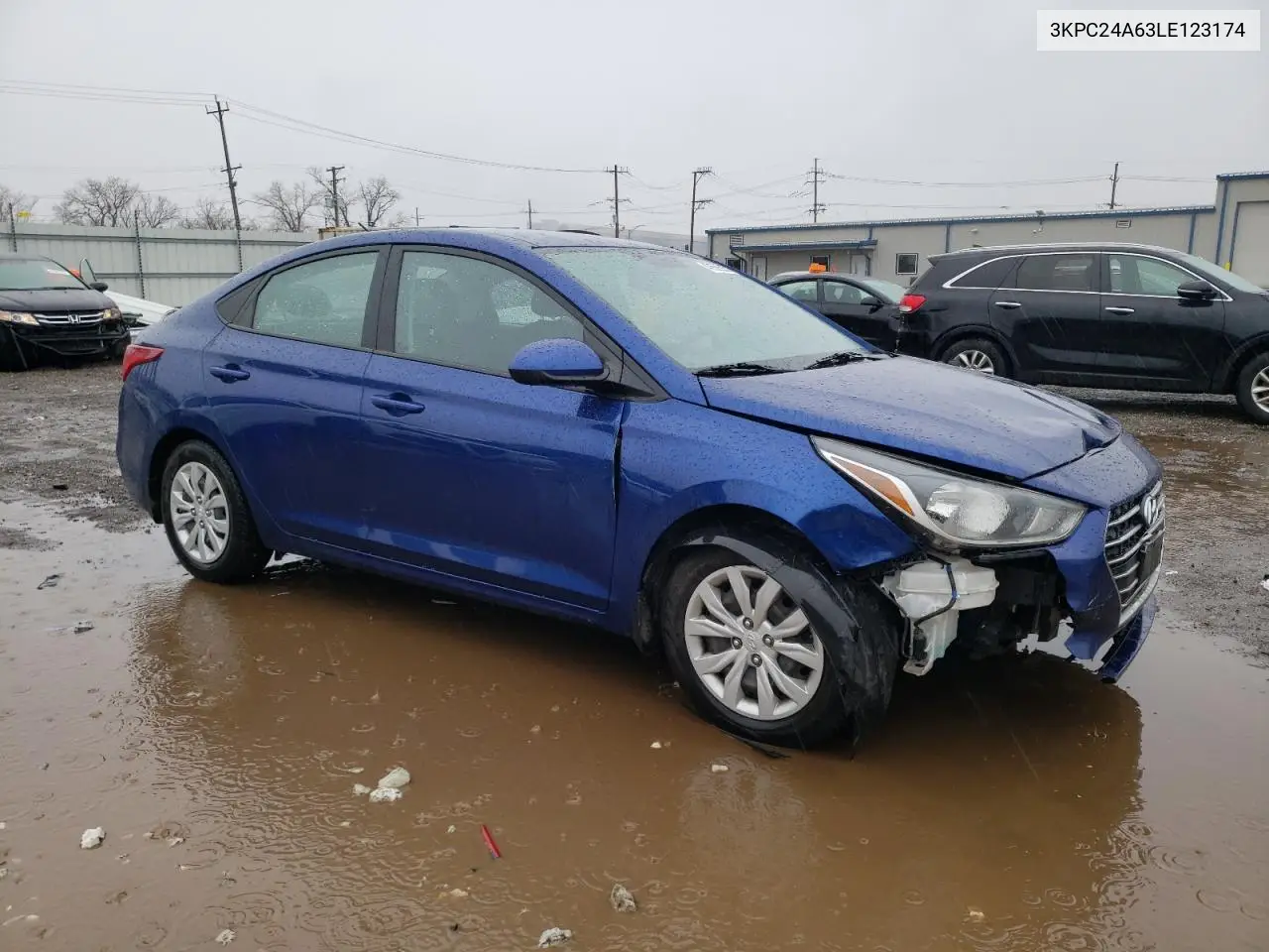 2020 Hyundai Accent Se VIN: 3KPC24A63LE123174 Lot: 47656525