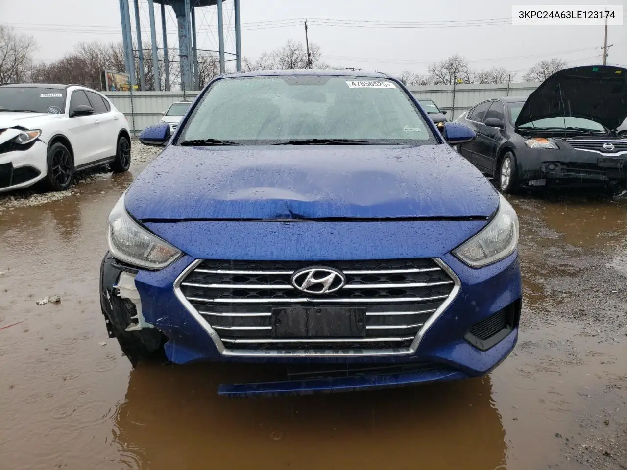 2020 Hyundai Accent Se VIN: 3KPC24A63LE123174 Lot: 47656525