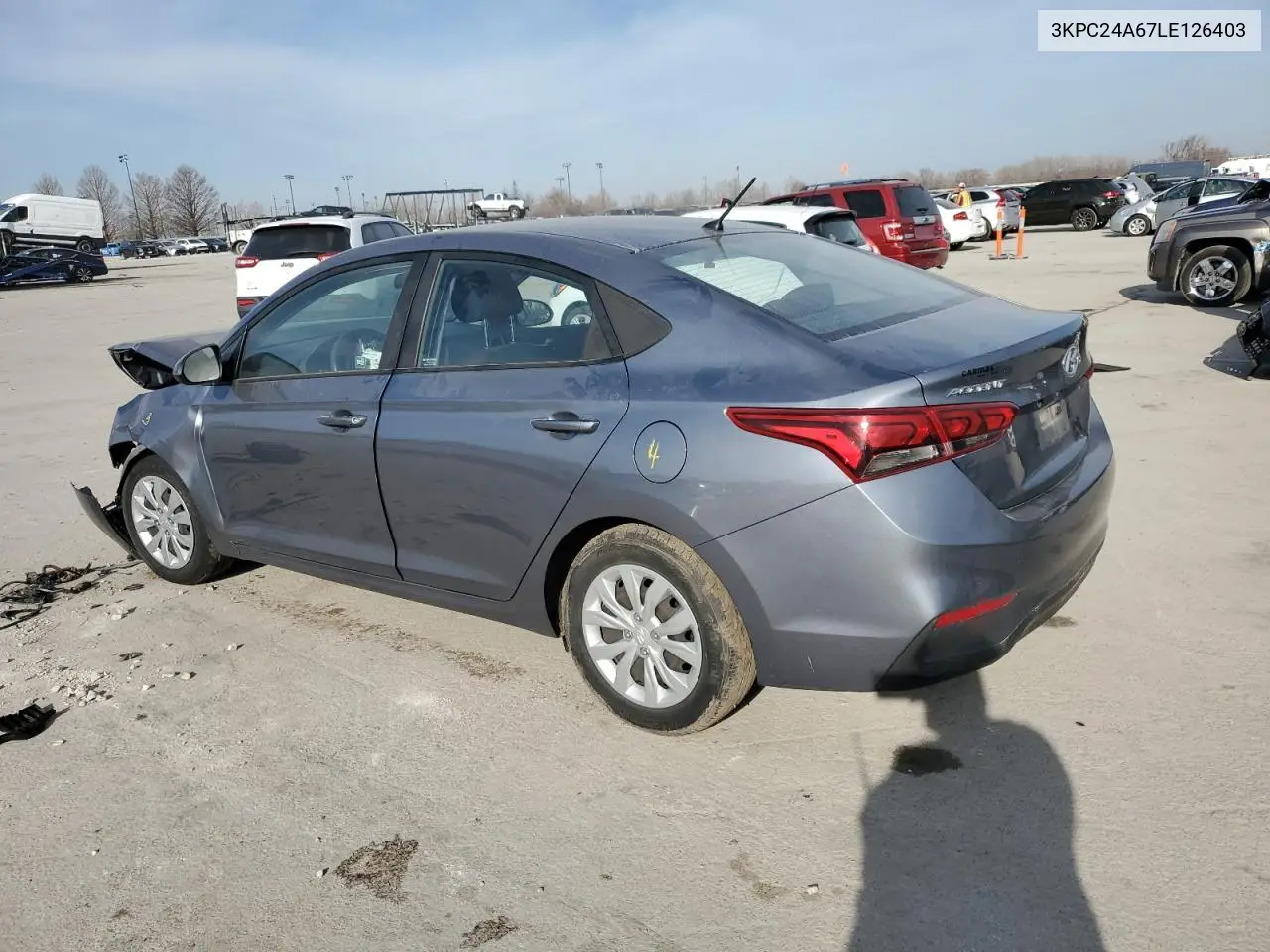 2020 Hyundai Accent Se VIN: 3KPC24A67LE126403 Lot: 48867365