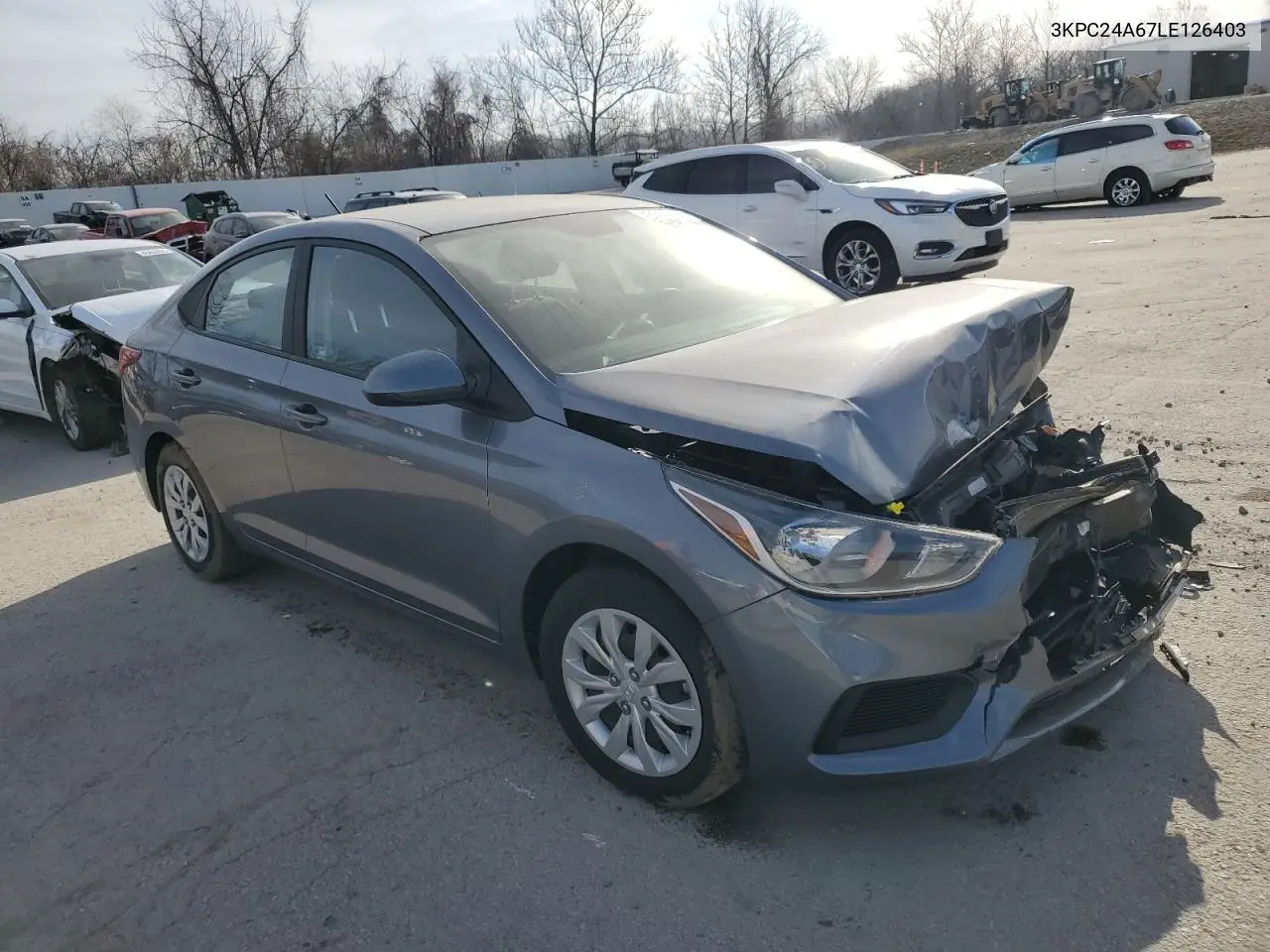 2020 Hyundai Accent Se VIN: 3KPC24A67LE126403 Lot: 48867365