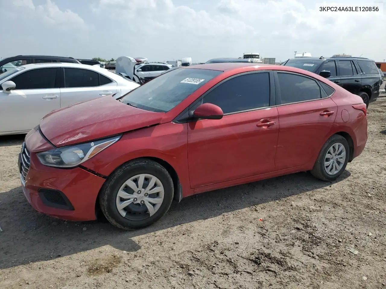 2020 Hyundai Accent Se VIN: 3KPC24A63LE120856 Lot: 51229185