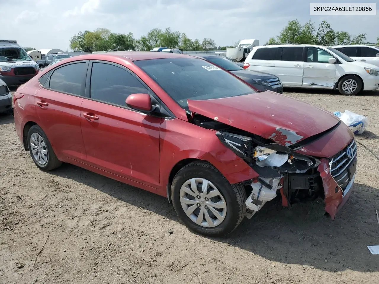 2020 Hyundai Accent Se VIN: 3KPC24A63LE120856 Lot: 51229185