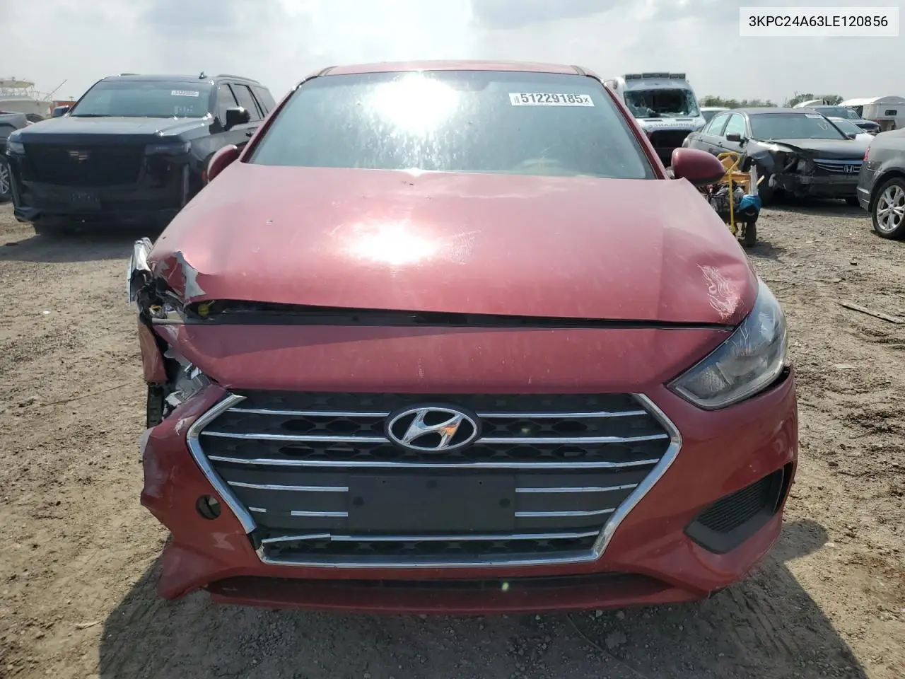 2020 Hyundai Accent Se VIN: 3KPC24A63LE120856 Lot: 51229185