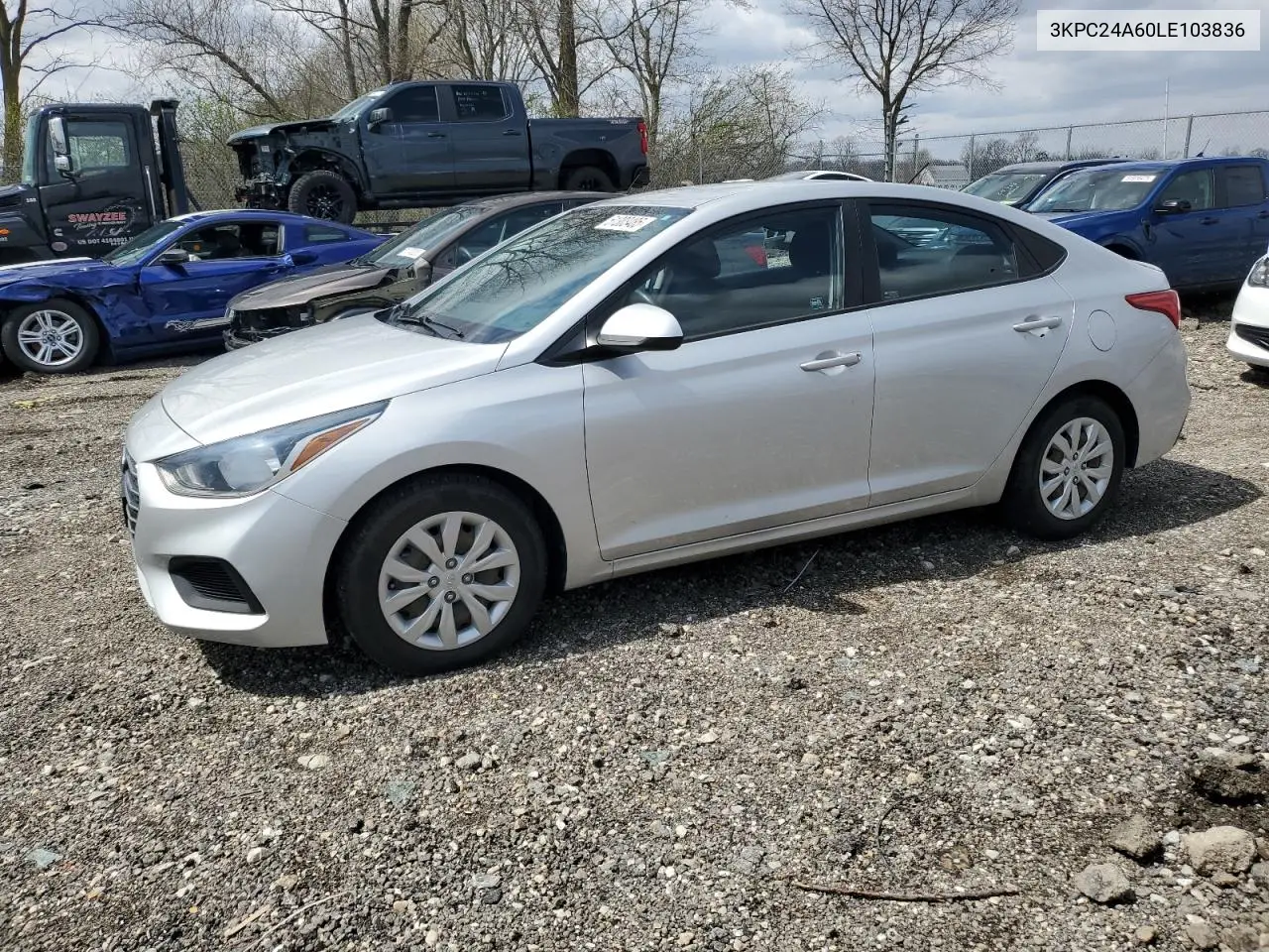 2020 Hyundai Accent Se VIN: 3KPC24A60LE103836 Lot: 51303485