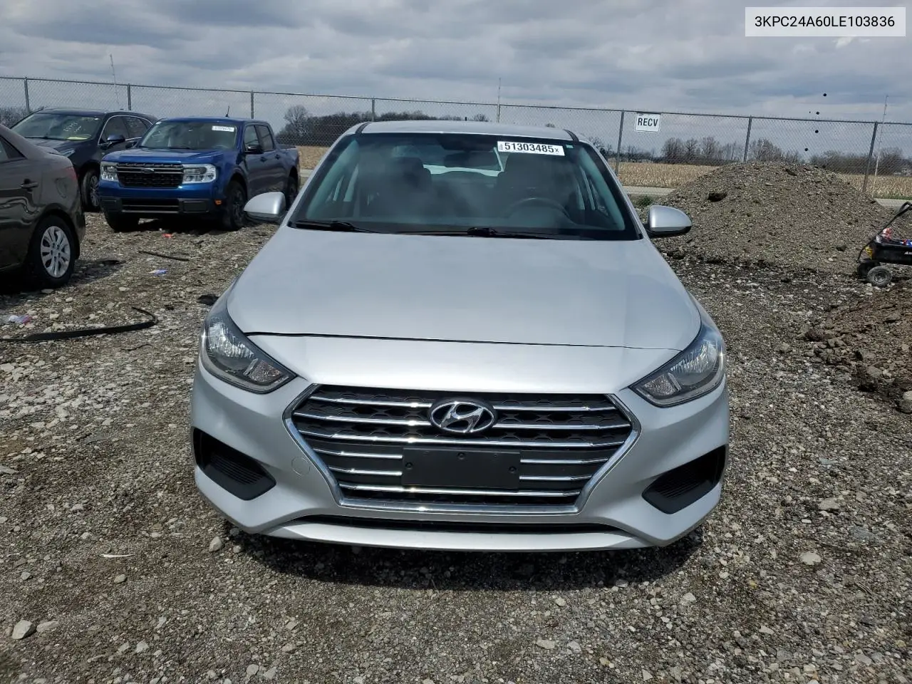 2020 Hyundai Accent Se VIN: 3KPC24A60LE103836 Lot: 51303485