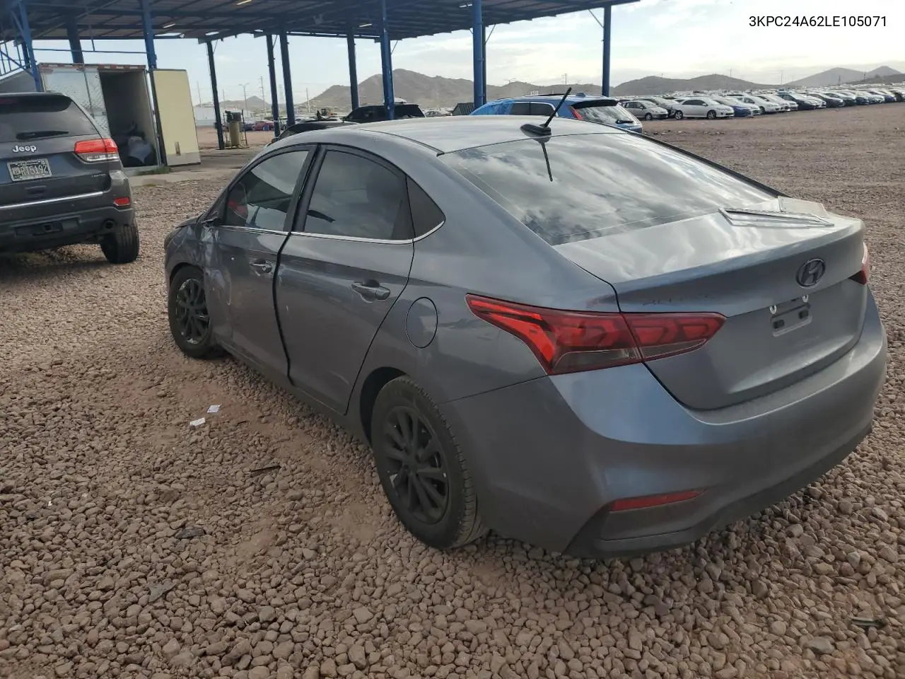 2020 Hyundai Accent Se VIN: 3KPC24A62LE105071 Lot: 52195675