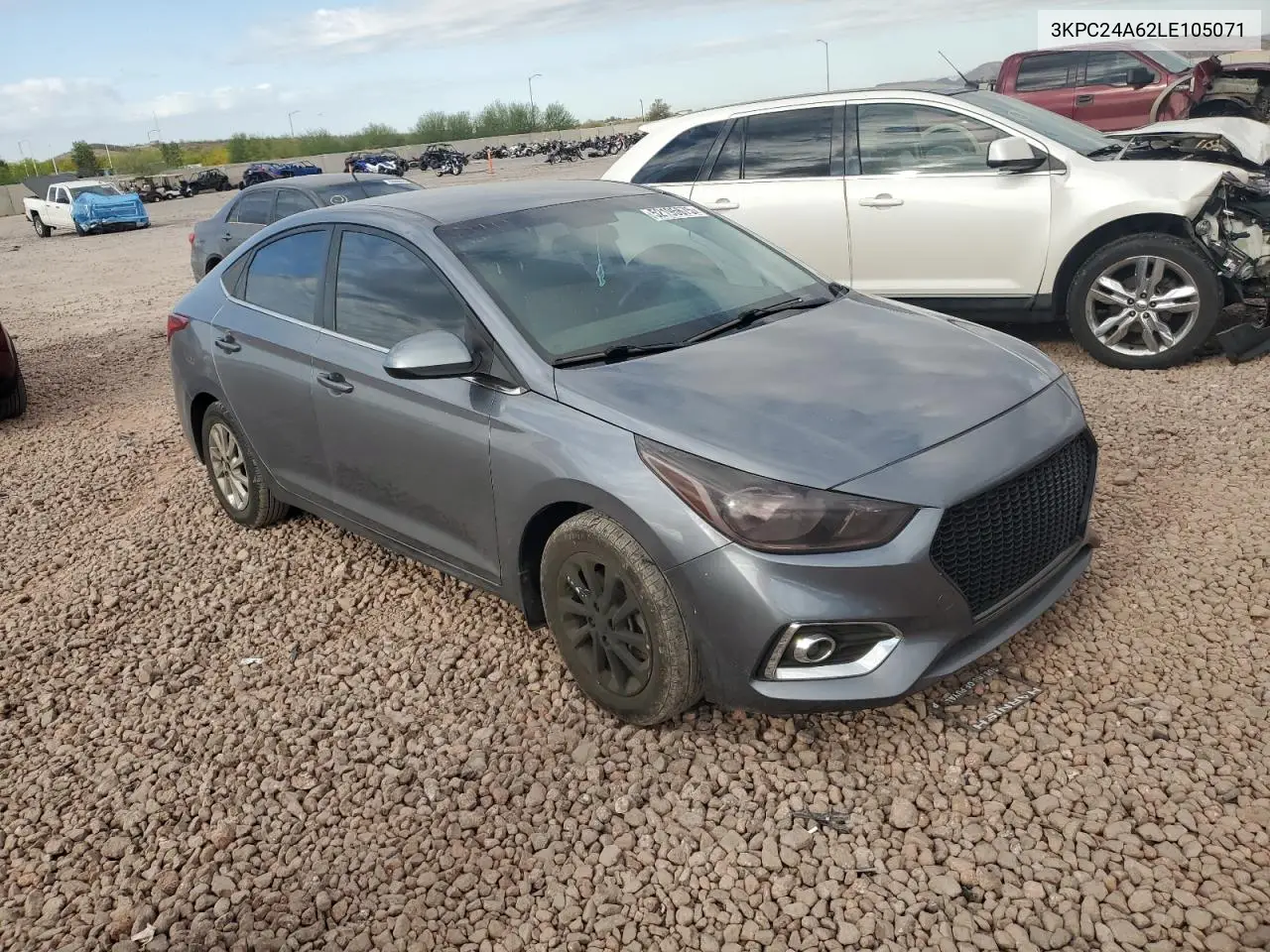 2020 Hyundai Accent Se VIN: 3KPC24A62LE105071 Lot: 52195675