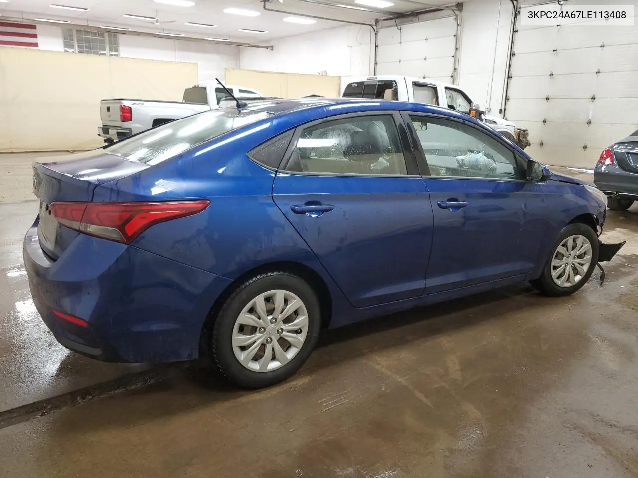 2020 Hyundai Accent Se VIN: 3KPC24A67LE113408 Lot: 55054215