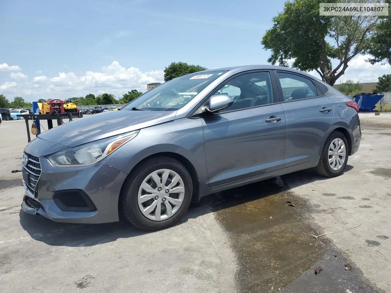 2020 Hyundai Accent Se VIN: 3KPC24A69LE104807 Lot: 55867175