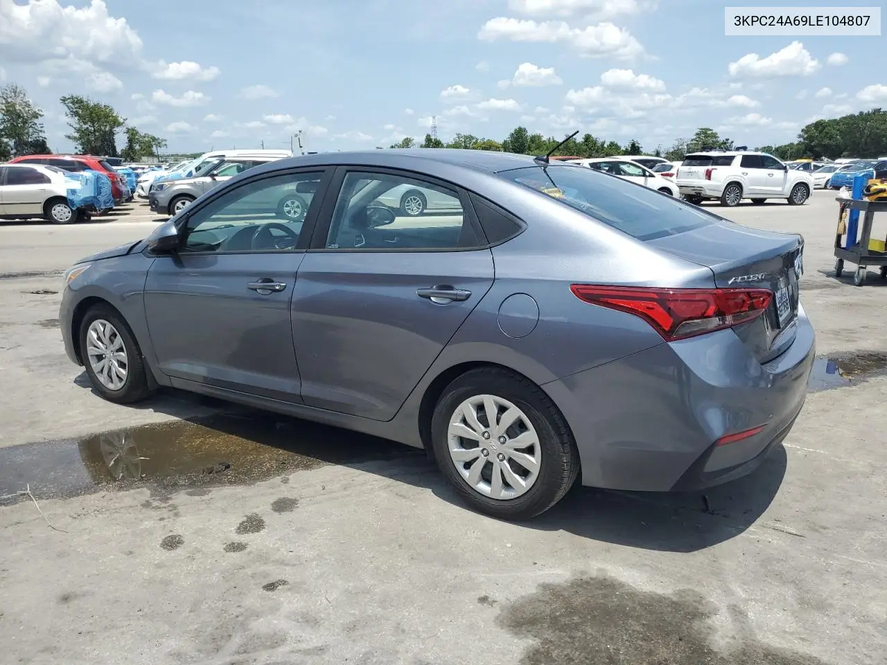 2020 Hyundai Accent Se VIN: 3KPC24A69LE104807 Lot: 55867175
