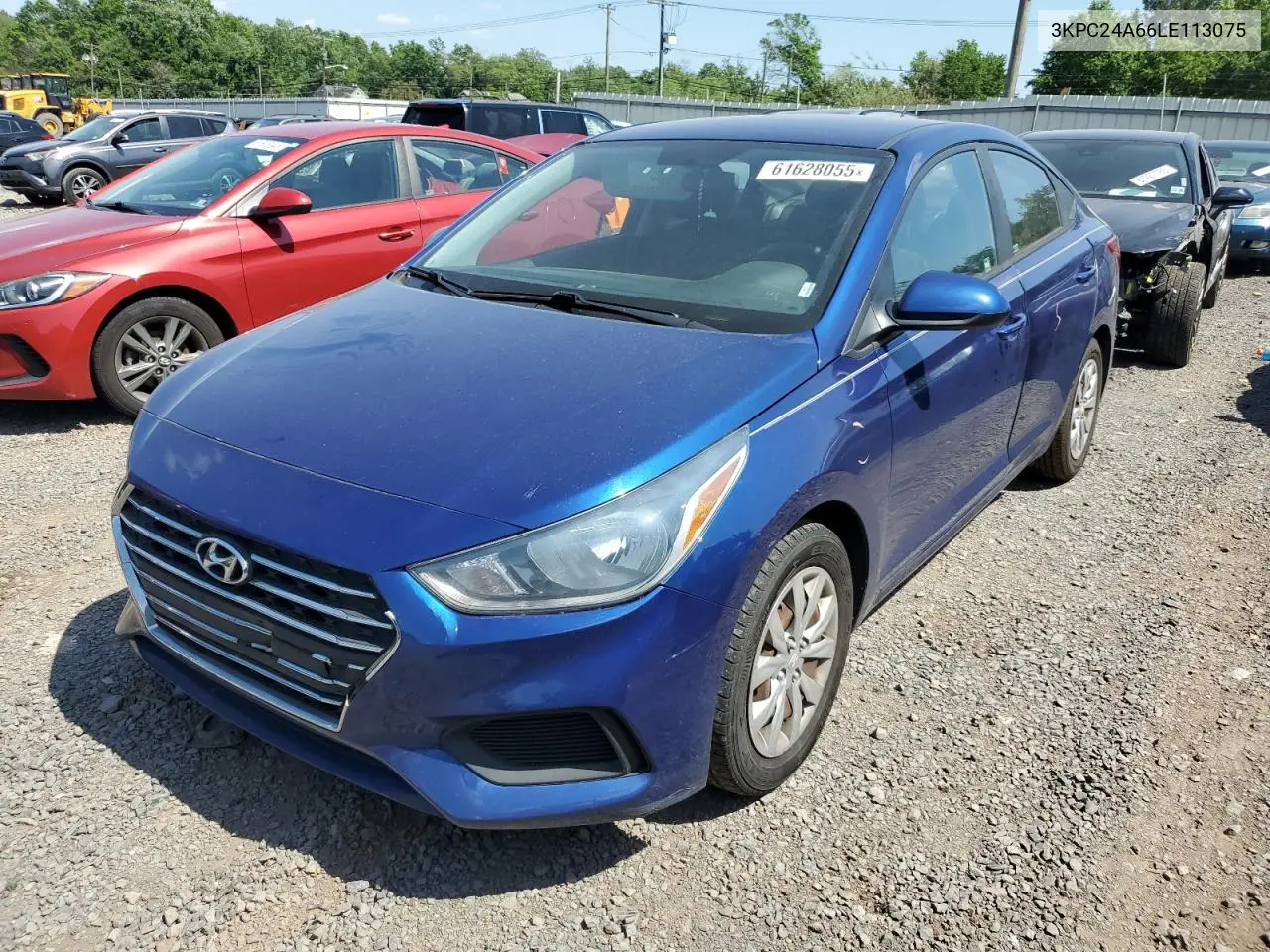 2020 Hyundai Accent Se VIN: 3KPC24A66LE113075 Lot: 61628055