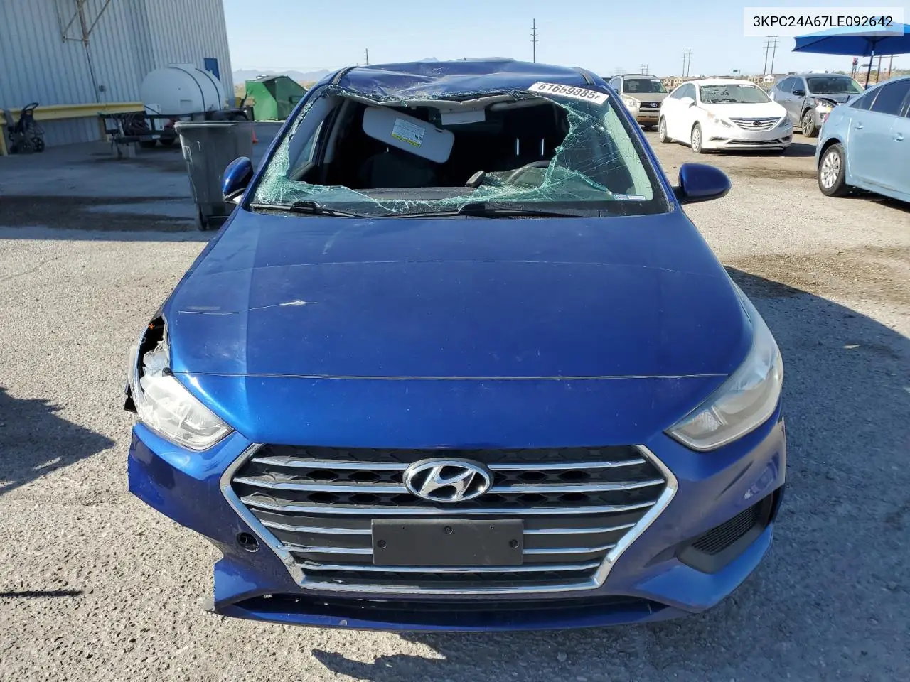 2020 Hyundai Accent Se VIN: 3KPC24A67LE092642 Lot: 61659885