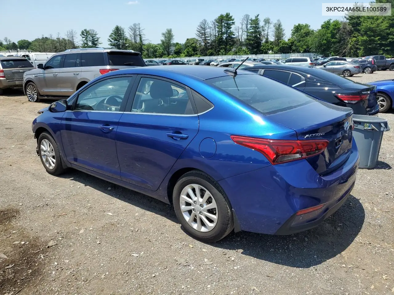 2020 Hyundai Accent Se VIN: 3KPC24A65LE100589 Lot: 61868915