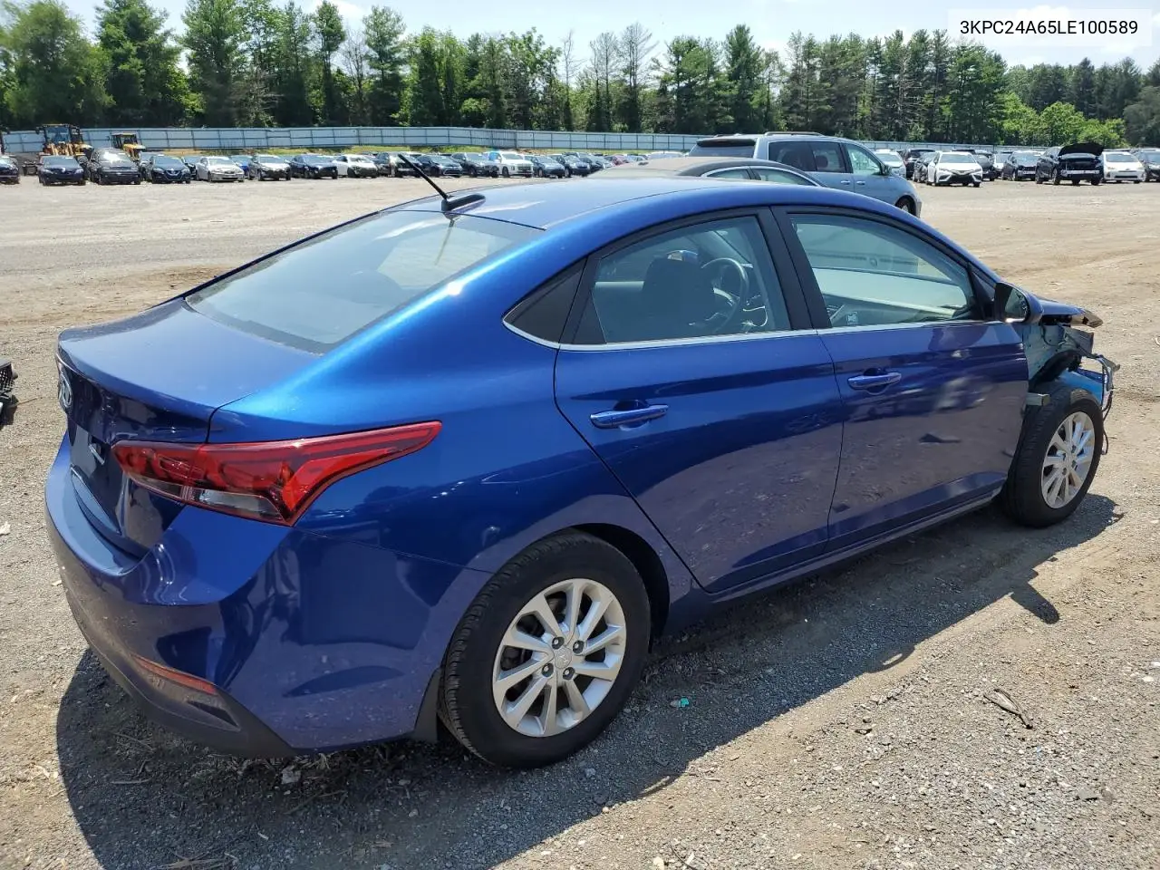 2020 Hyundai Accent Se VIN: 3KPC24A65LE100589 Lot: 61868915