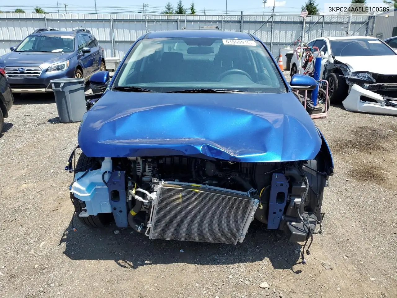 2020 Hyundai Accent Se VIN: 3KPC24A65LE100589 Lot: 61868915