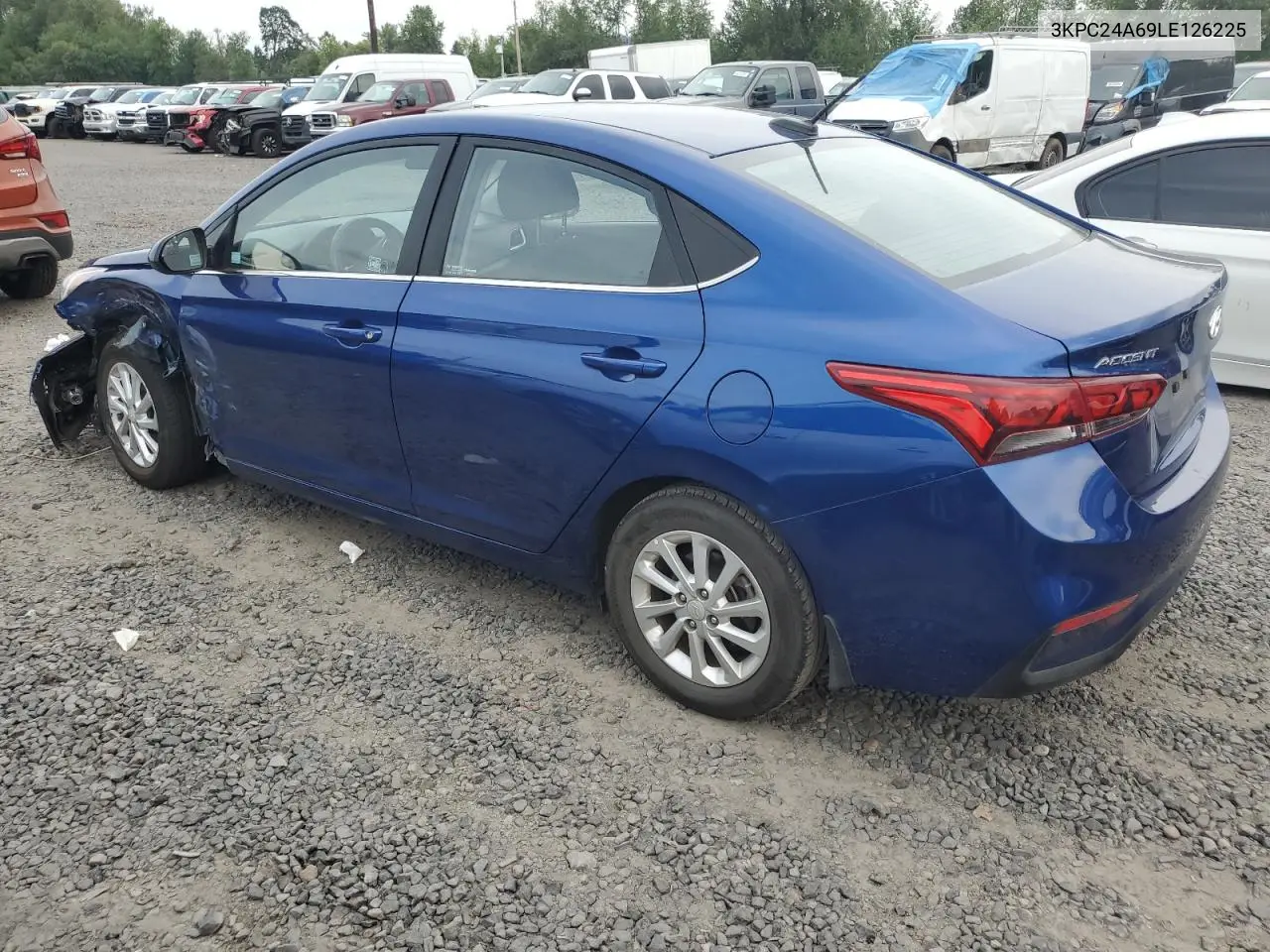 2020 Hyundai Accent Se VIN: 3KPC24A69LE126225 Lot: 62317965