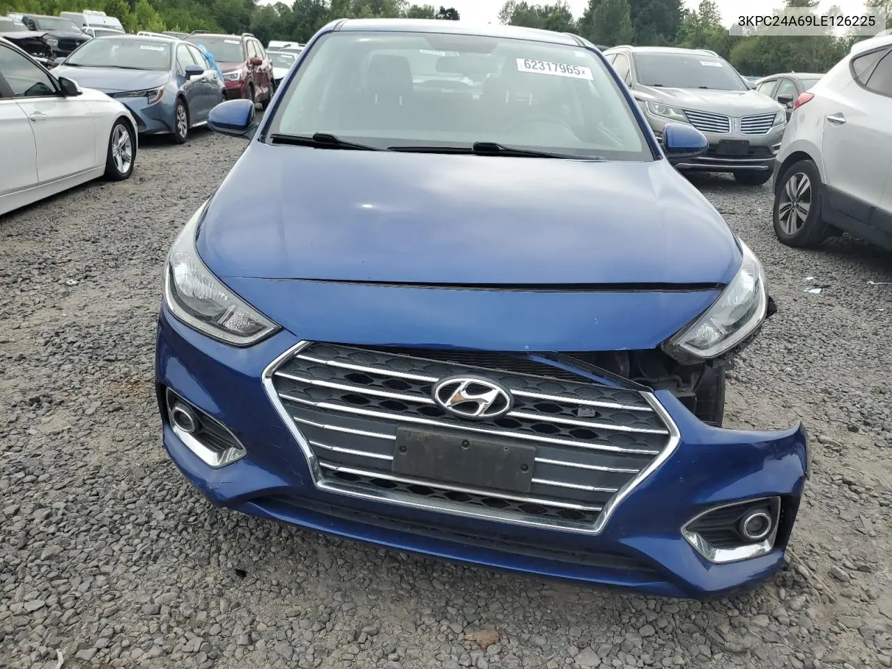 2020 Hyundai Accent Se VIN: 3KPC24A69LE126225 Lot: 62317965
