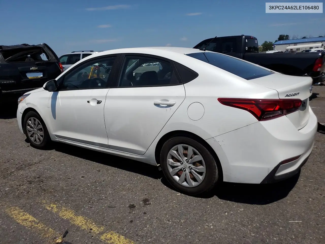 2020 Hyundai Accent Se VIN: 3KPC24A62LE106480 Lot: 62368405