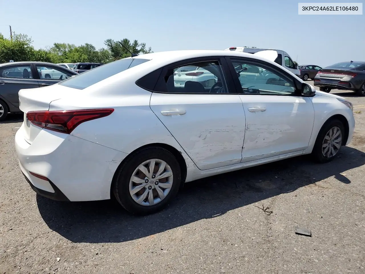 2020 Hyundai Accent Se VIN: 3KPC24A62LE106480 Lot: 62368405
