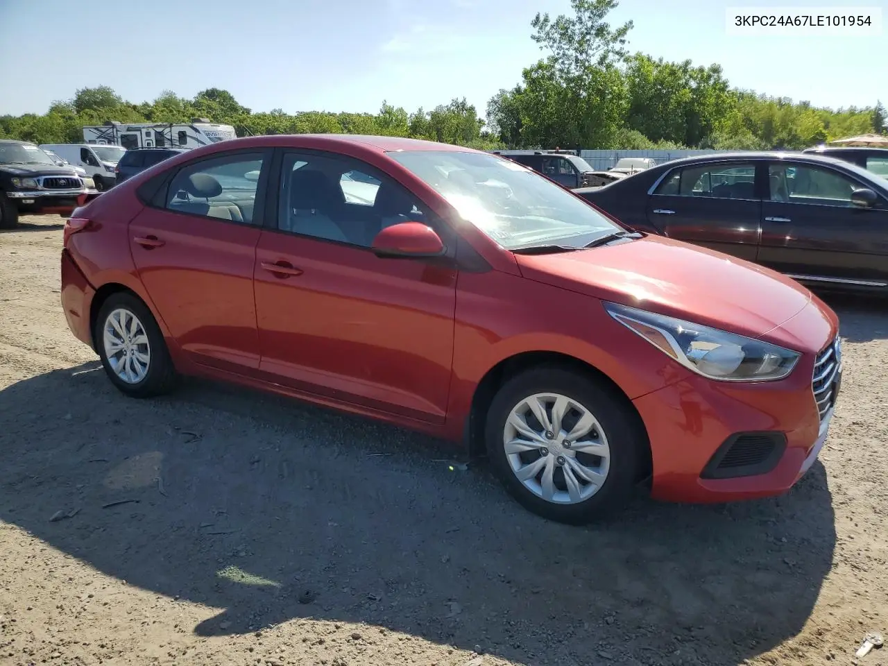 2020 Hyundai Accent Se VIN: 3KPC24A67LE101954 Lot: 62379115