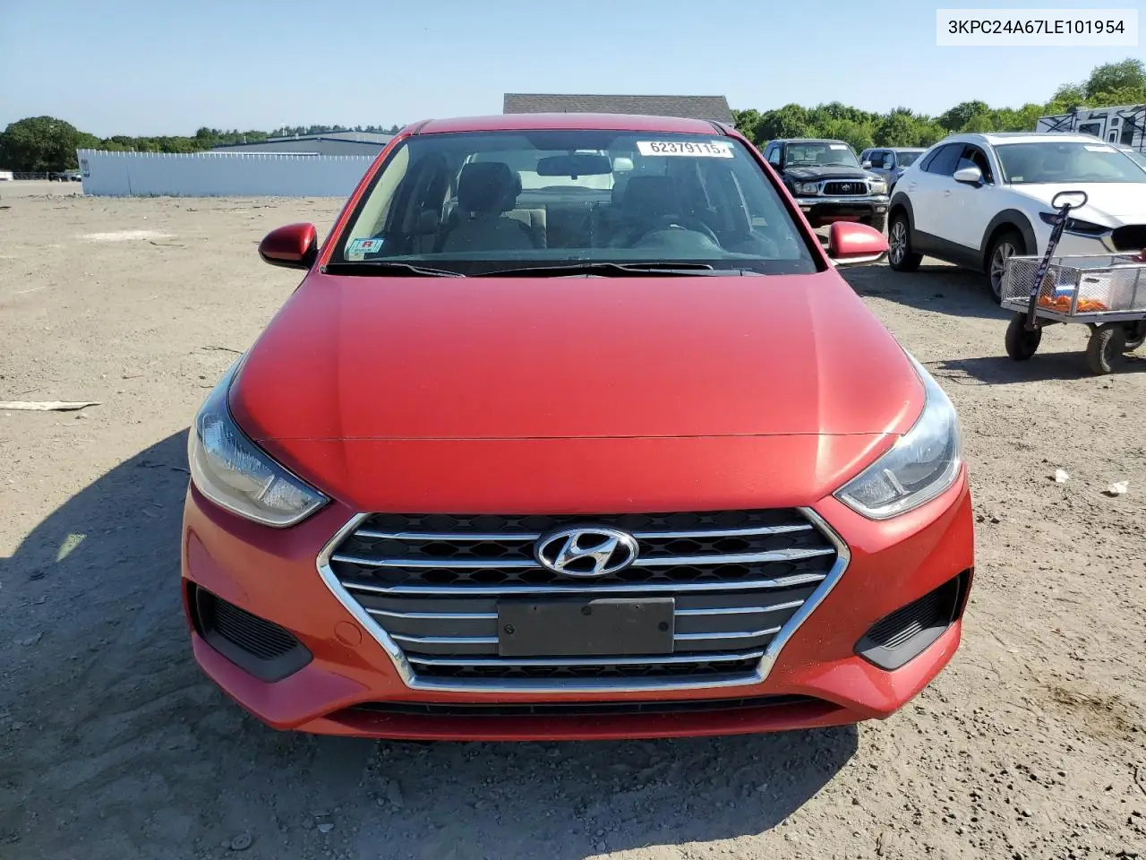 2020 Hyundai Accent Se VIN: 3KPC24A67LE101954 Lot: 62379115
