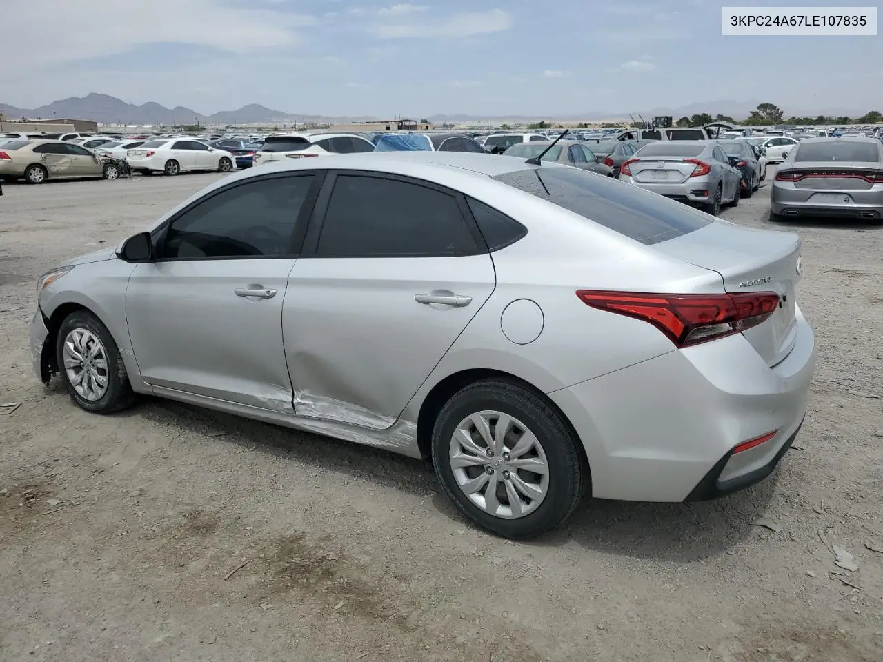 2020 Hyundai Accent Se VIN: 3KPC24A67LE107835 Lot: 62398395