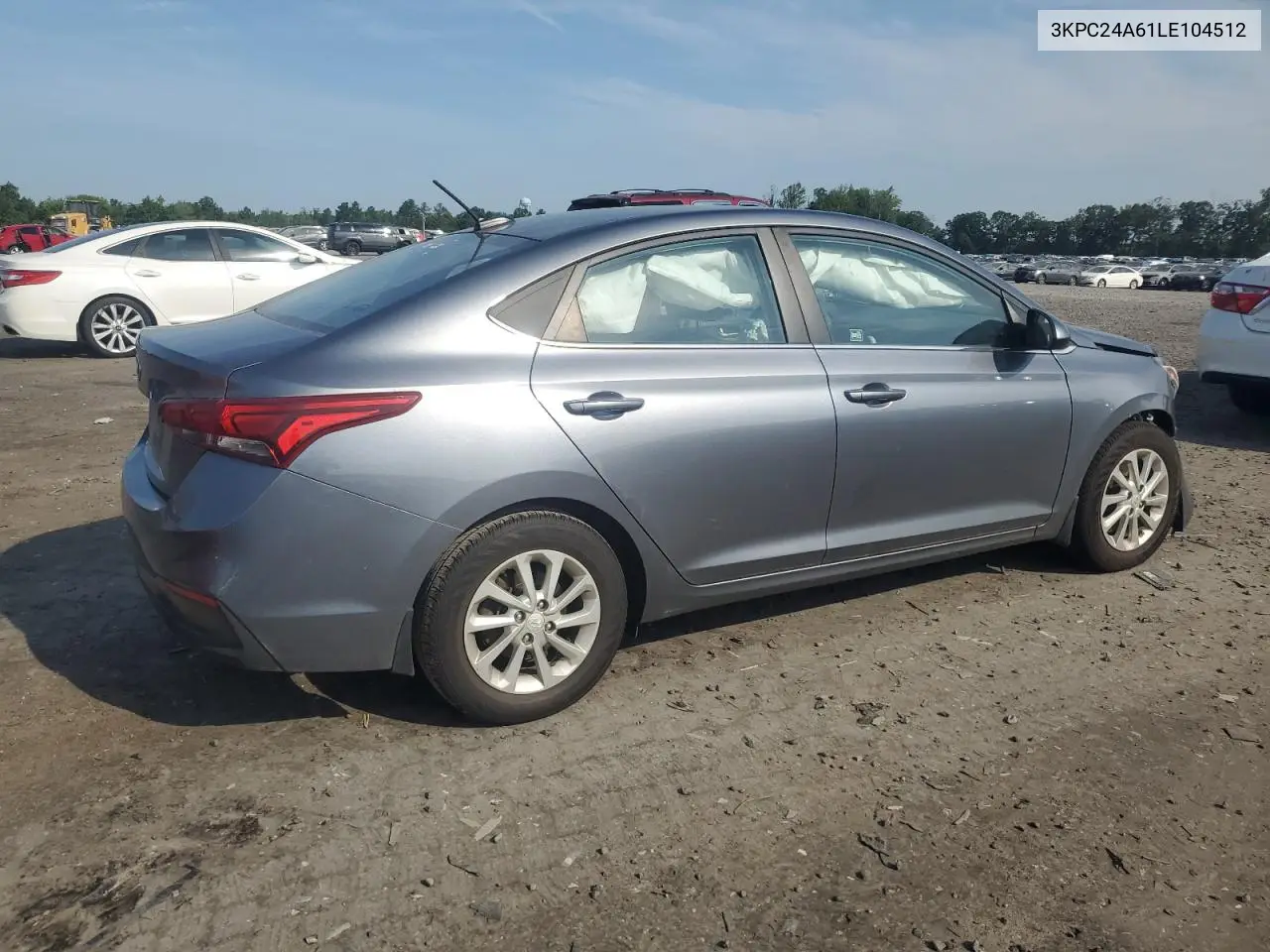 2020 Hyundai Accent Se VIN: 3KPC24A61LE104512 Lot: 62487605